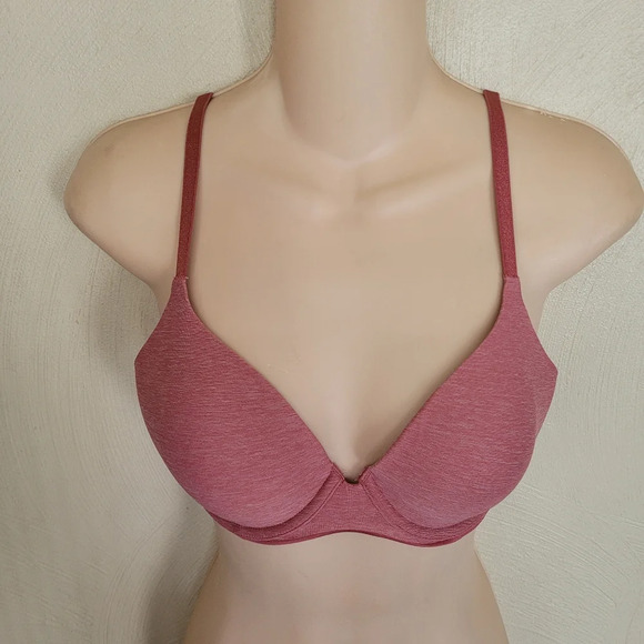 Aerie Full Coverage Mauvewood Pink Colored Bra Size Women's 32D - Picture 3 of 8